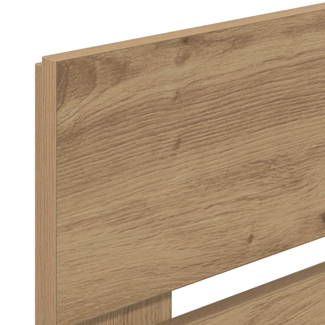 Bed Frame with Storage and Headboard Artisan Oak 160 x 200 cm