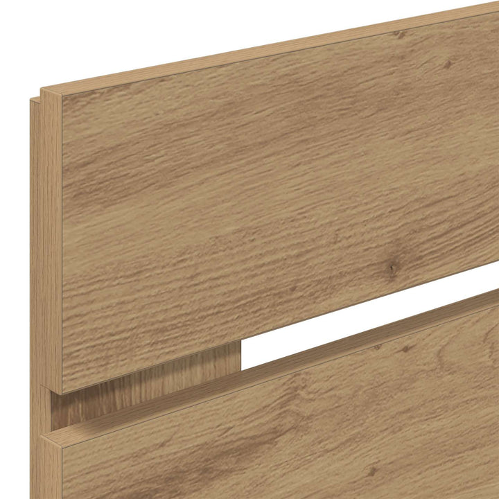 Bed Frame with Storage and Headboard Artisan Oak 180 x 200 cm