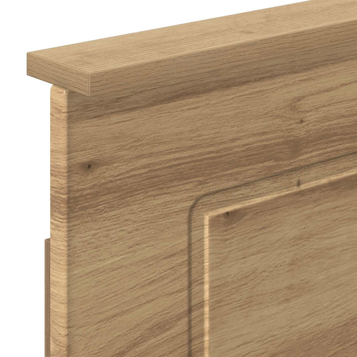 Bed Frame with Storage and Headboard Artisan Oak 180 x 200 cm