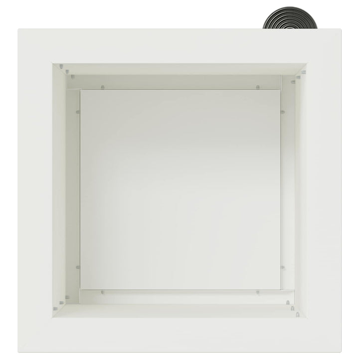 Plantekasse med LED 2 stk. Hvid 30 x 30 x 30 cm Stål