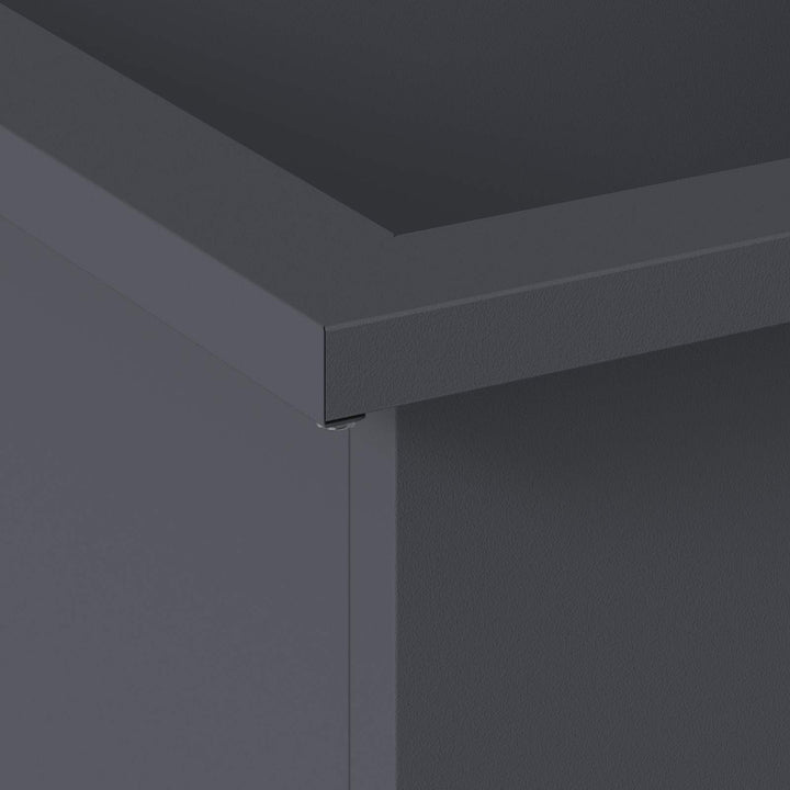 Plantekasse med LED Antracit 30 x 30 x 30 cm Stål