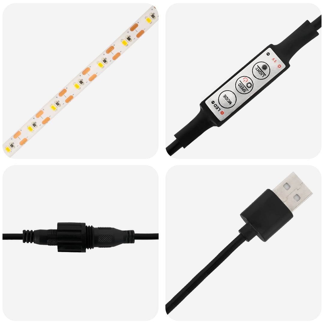 Plantekasse med LED Antracit 30 x 30 x 30 cm Stål