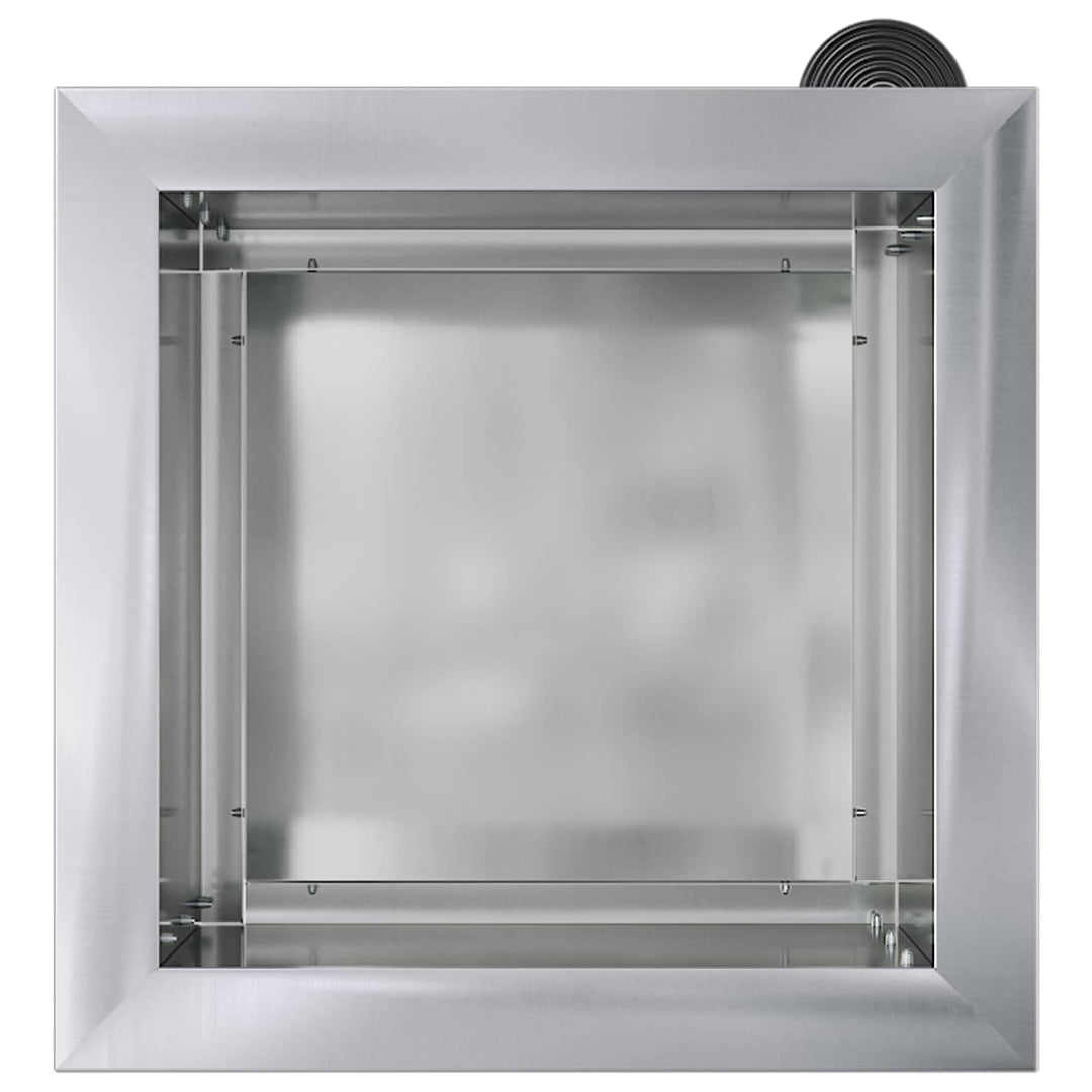 Plantekasse med LED Sølv 30 x 30 x 30 cm Galvaniseret stål