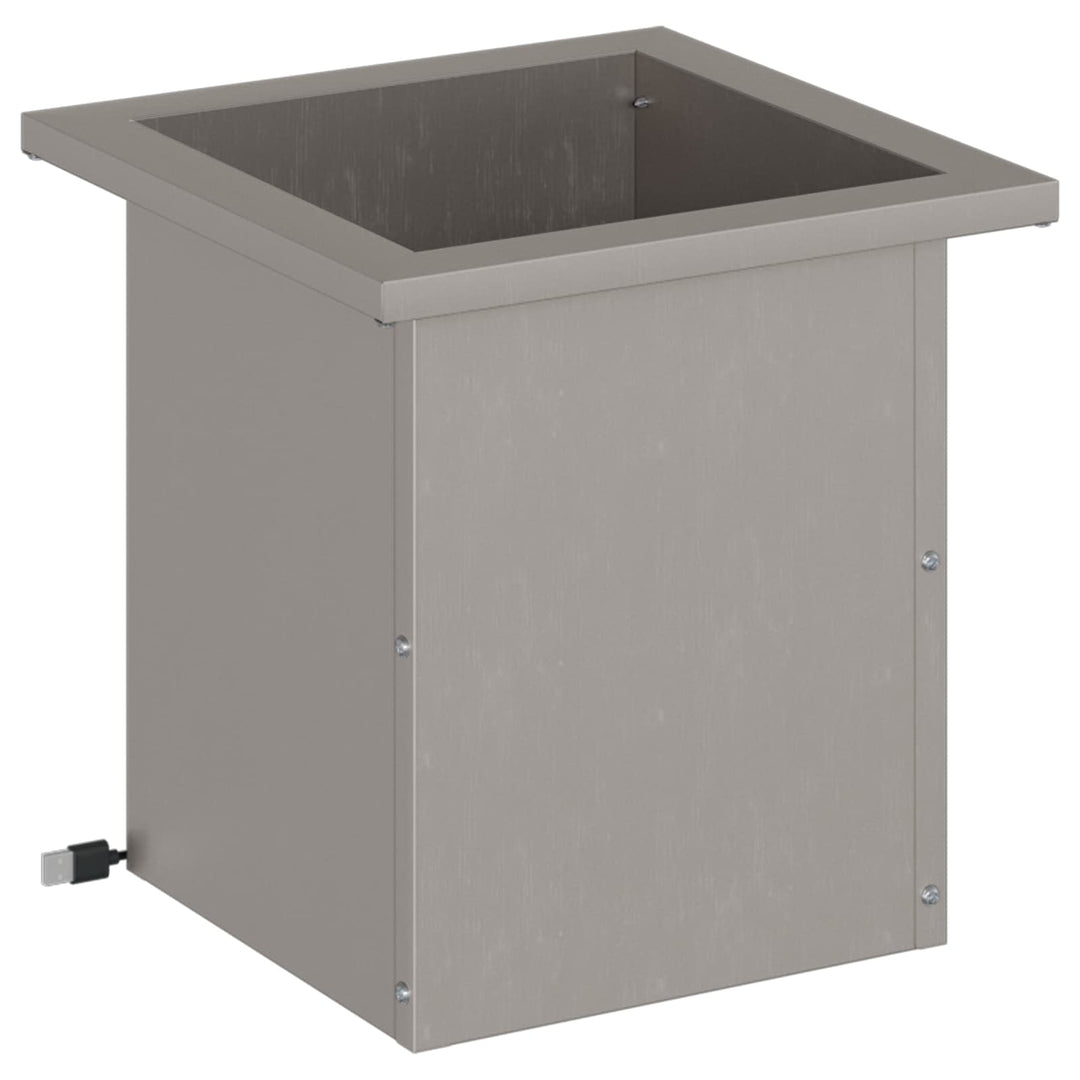 Plantekasse med LED Rusten 30 x 30 x 30 cm Cortenstål