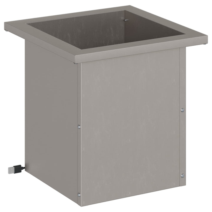 Plantekasse med LED Rusten 30 x 30 x 30 cm Cortenstål
