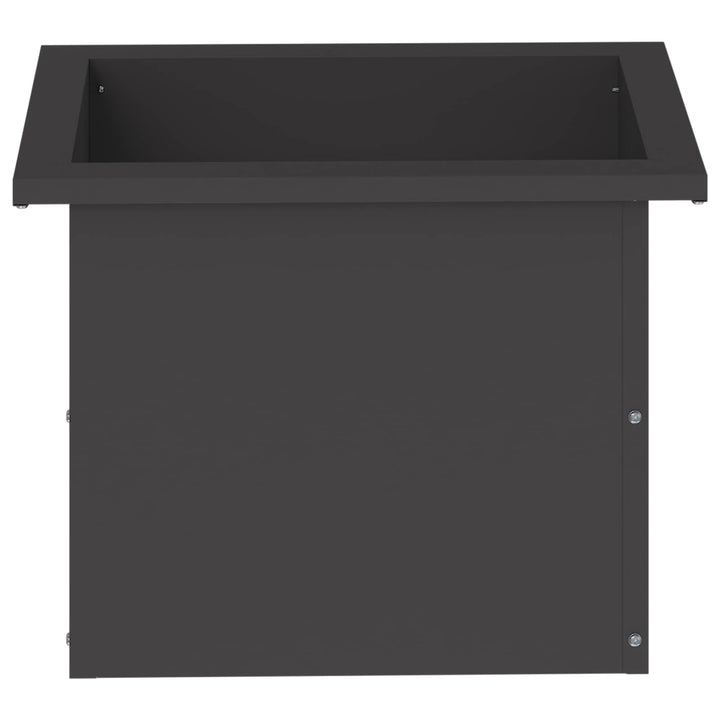 Plantekasse med LED Sort 30 x 40 x 30 cm Stål