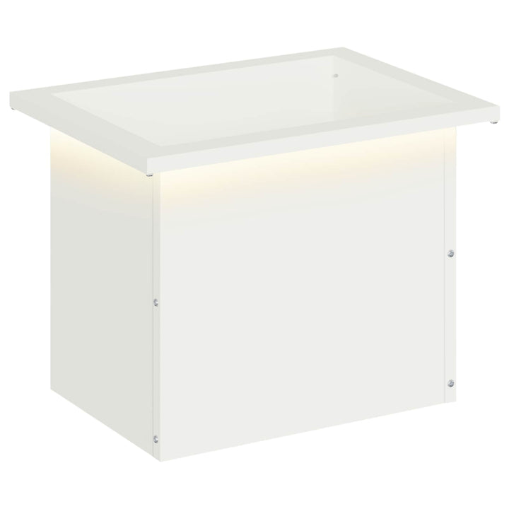 Plantekasse med LED Hvid 30 × 40 × 30 cm Stål