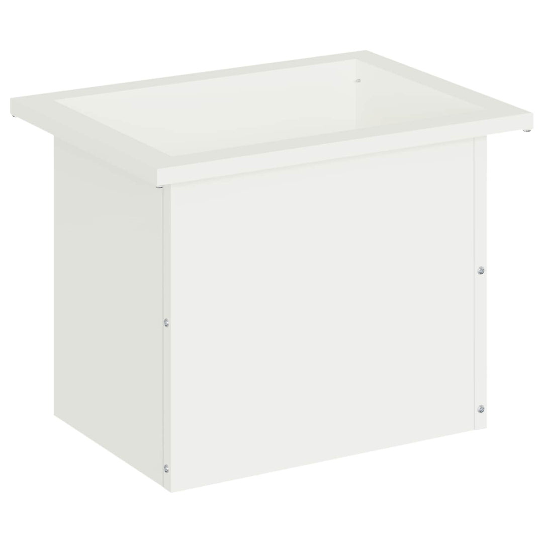 Plantekasse med LED Hvid 30 × 40 × 30 cm Stål