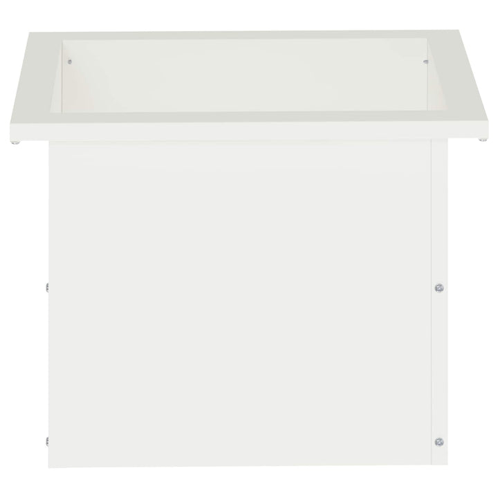 Plantekasse med LED 2 stk. Hvid 30 × 40 × 30 cm Stål