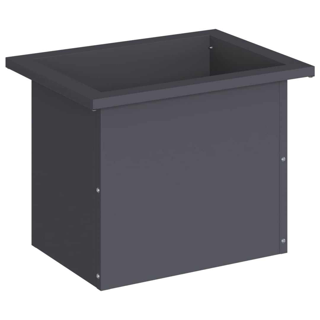 Plantekasse med LED Antracit 30 × 40 × 30 cm Stål