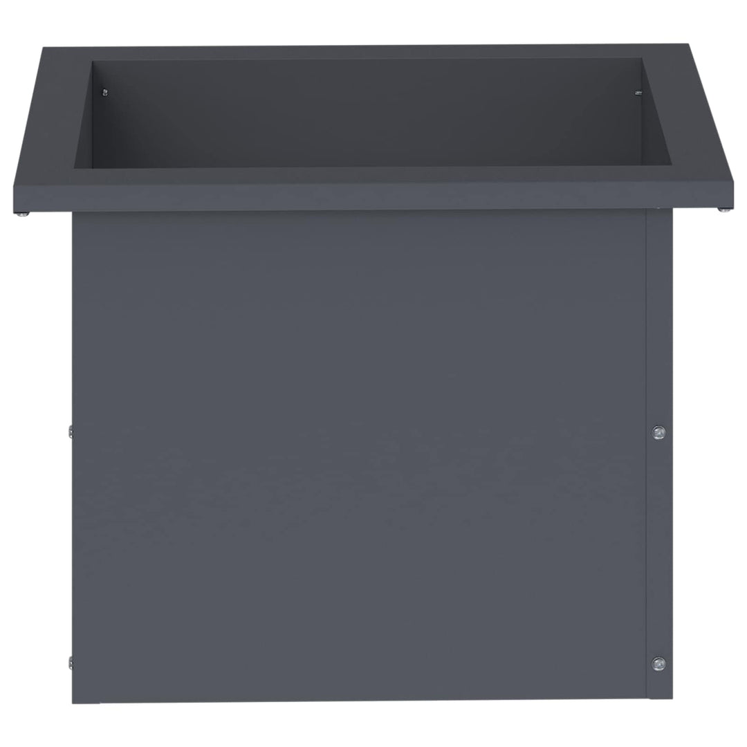 Plantekasse med LED Antracit 30 × 40 × 30 cm Stål