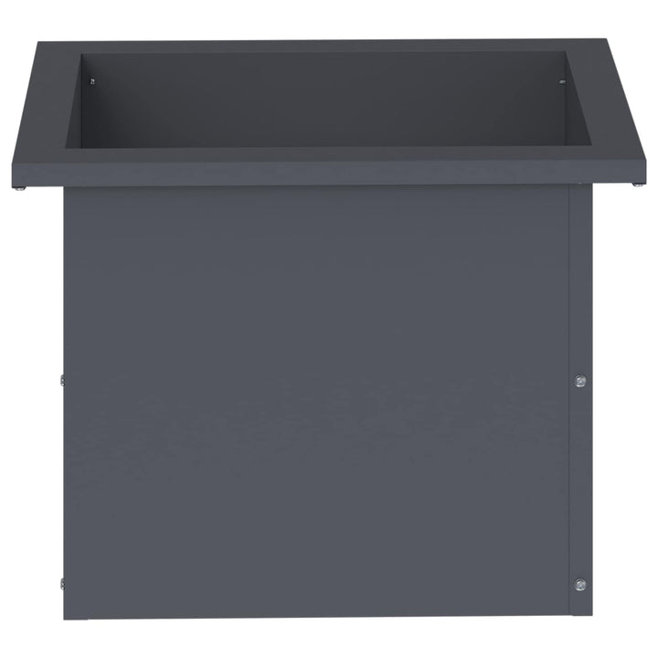 Plantekasse med LED Antracit 30 × 40 × 30 cm Stål