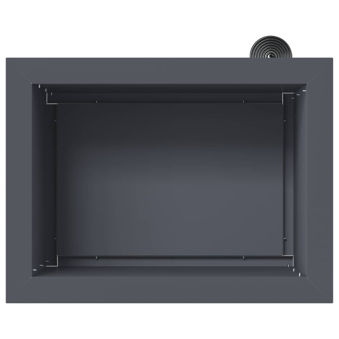 Plantekasse med LED Antracit 30 × 40 × 30 cm Stål