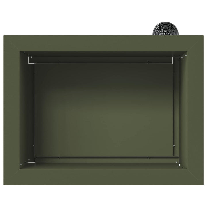 Plantekasse med LED Olivengrøn 30 × 40 × 30 cm Stål