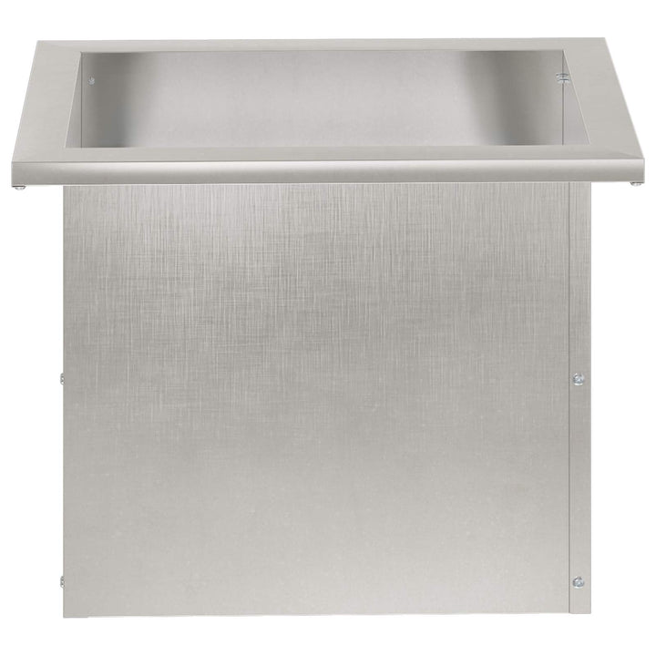 Plantekasse med LED 2 stk. Sølv 30 x 40 x 30 cm Rustfrit stål