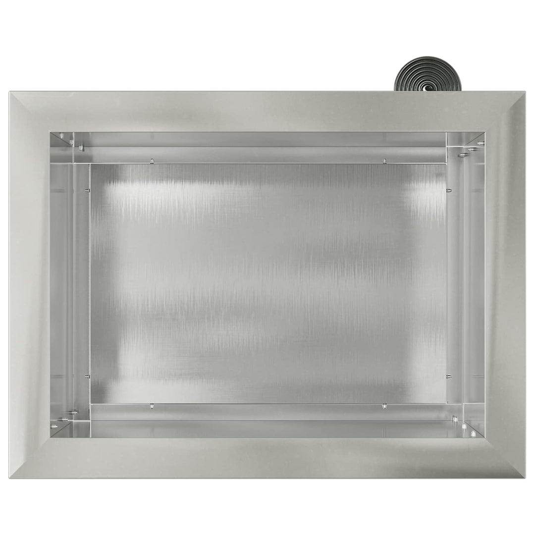 Plantekasse med LED 2 stk. Sølv 30 x 40 x 30 cm Rustfrit stål