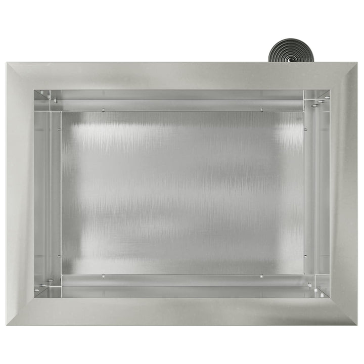 Plantekasse med LED 2 stk. Sølv 30 x 40 x 30 cm Rustfrit stål