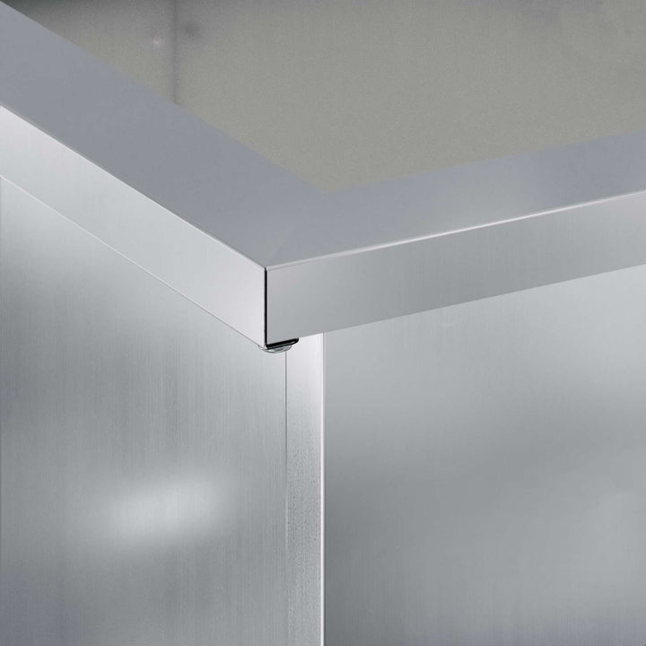 Plantekasse med LED Sølv 30 × 40 × 30 cm Galvaniseret stål