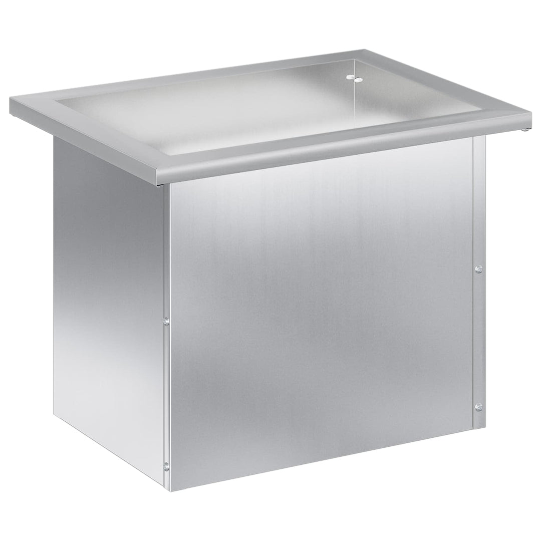Plantekasse med LED Sølv 30 × 40 × 30 cm Galvaniseret stål