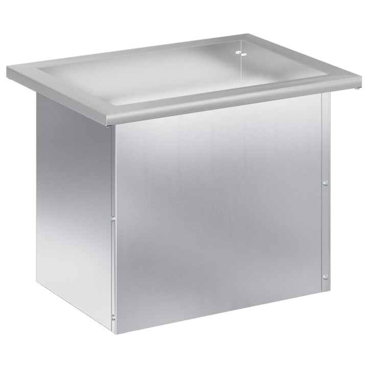 Plantekasse med LED Sølv 30 × 40 × 30 cm Galvaniseret stål