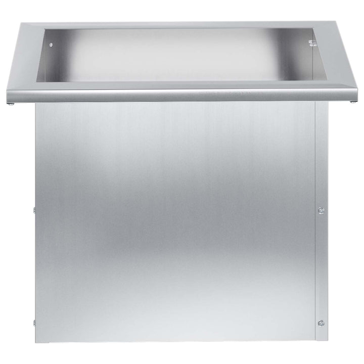 Plantekasse med LED Sølv 30 × 40 × 30 cm Galvaniseret stål