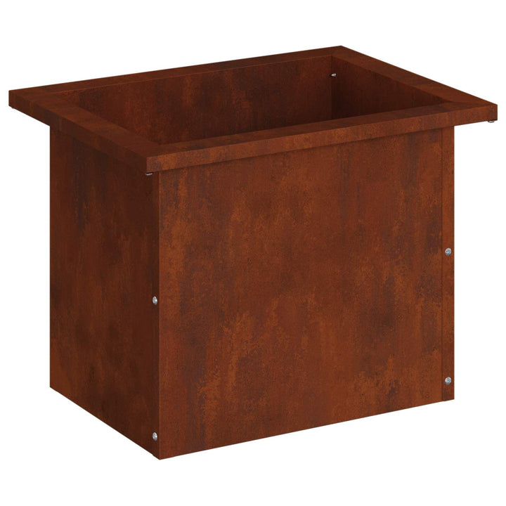 Plantekasse med LED Rusten 30 × 40 × 30 cm Cortenstål