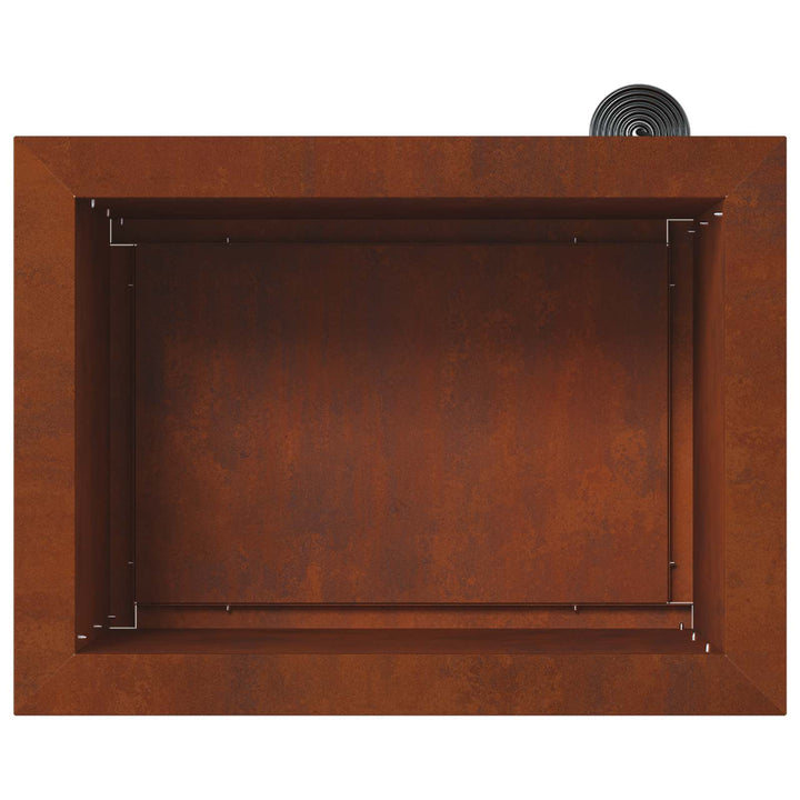 Plantekasse med LED 2 stk. Rusten 30 × 40 × 30 cm Cortenstål