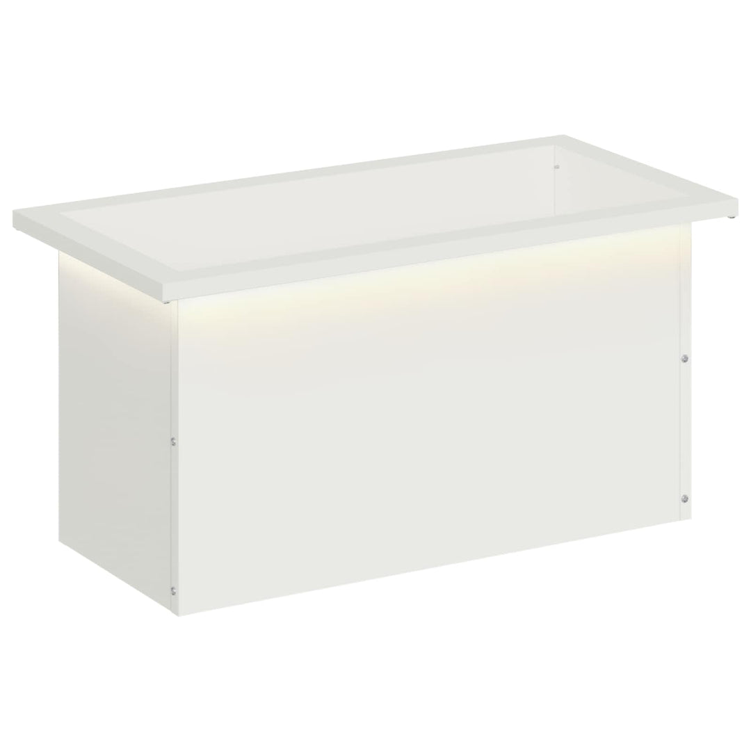 Plantekasse med LED Hvid 30 x 60 x 30 cm Stål