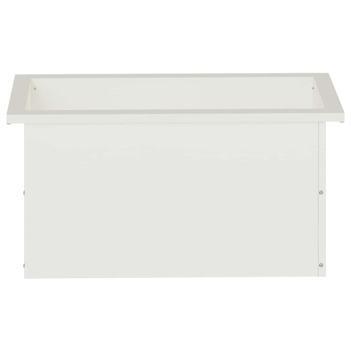 Plantekasse med LED 2 stk. Hvid 30 × 60 × 30 cm Stål