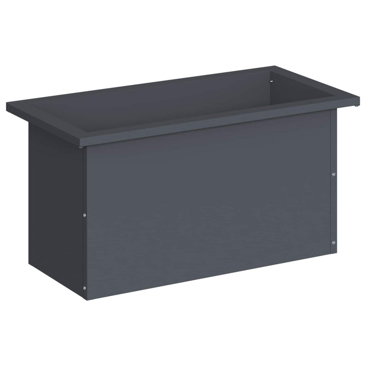Plantekasse med LED Antracit 30 × 60 × 30 cm Stål