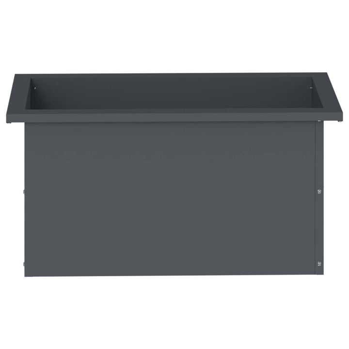 Plantekasse med LED Antracit 30 × 60 × 30 cm Stål