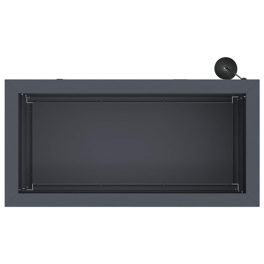 Plantekasse med LED Antracit 30 × 60 × 30 cm Stål