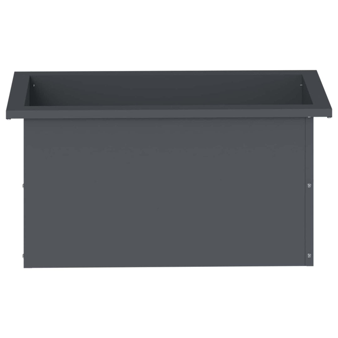 Plantekasse med LED 2 stk. Antracit 30 × 60 × 30 cm Stål