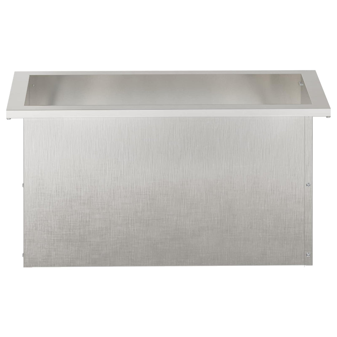 Plantekasse med LED 2 stk. Sølv 30 x 60 x 30 cm Rustfrit stål