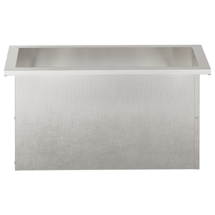 Plantekasse med LED 2 stk. Sølv 30 x 60 x 30 cm Rustfrit stål
