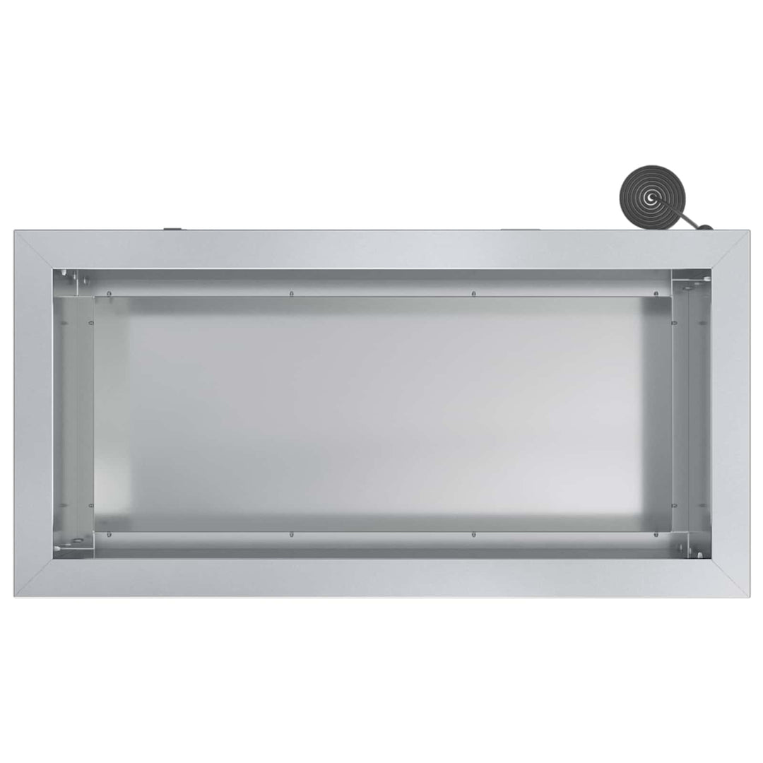 Plantekasse med LED Sølv 30 × 60 × 30 cm Galvaniseret stål