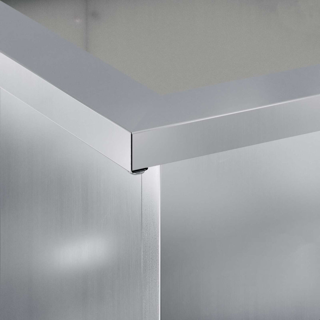 Plantekasse med LED 2 stk. Sølv 30 × 60 × 30 cm