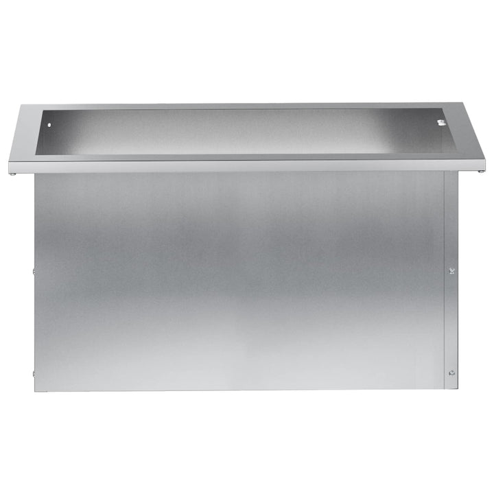 Plantekasse med LED 2 stk. Sølv 30 × 60 × 30 cm