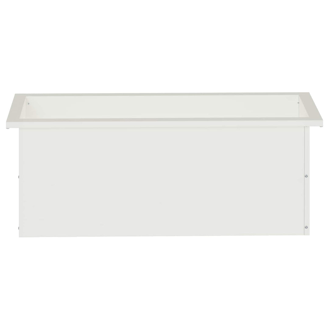 Plantekasse med LED Hvid 30 x 80 x 30 cm Stål
