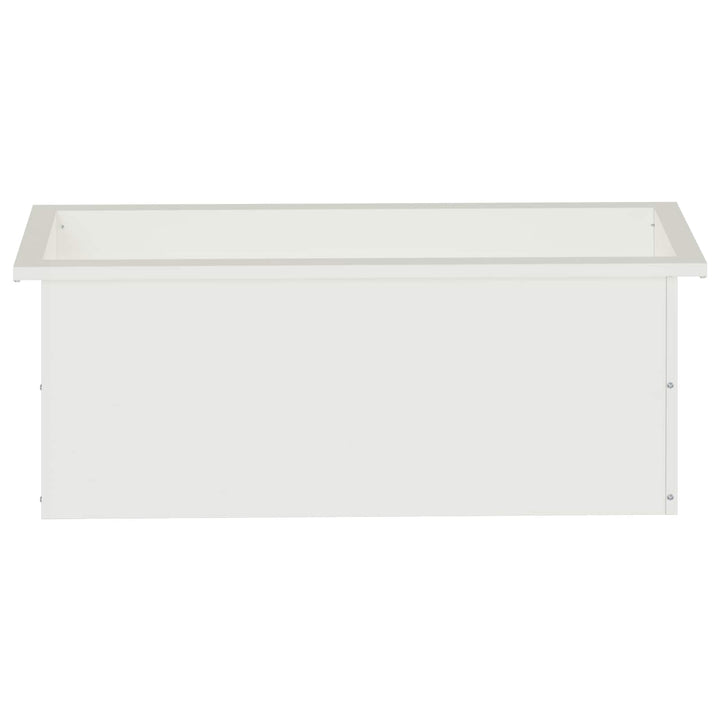 Plantekasse med LED Hvid 30 x 80 x 30 cm Stål