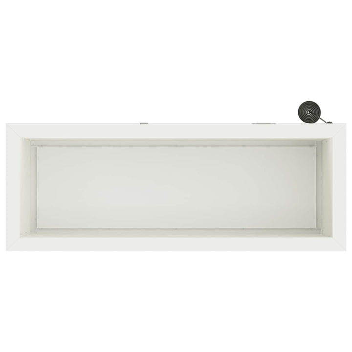 Plantekasse med LED Hvid 30 x 80 x 30 cm Stål