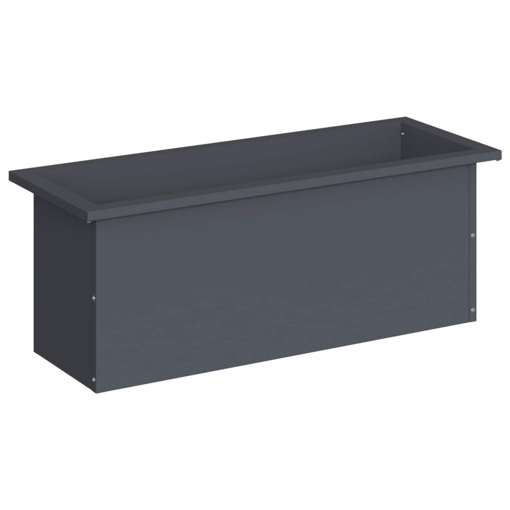 Plantekasse med LED Antracit 30 x 80 x 30 cm Stål