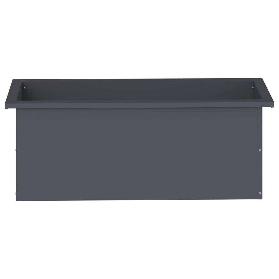 Plantekasse med LED Antracit 30 x 80 x 30 cm Stål