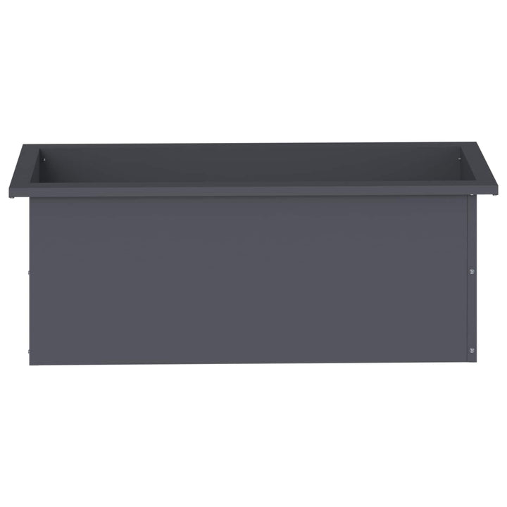 Plantekasse med LED Antracit 30 x 80 x 30 cm Stål