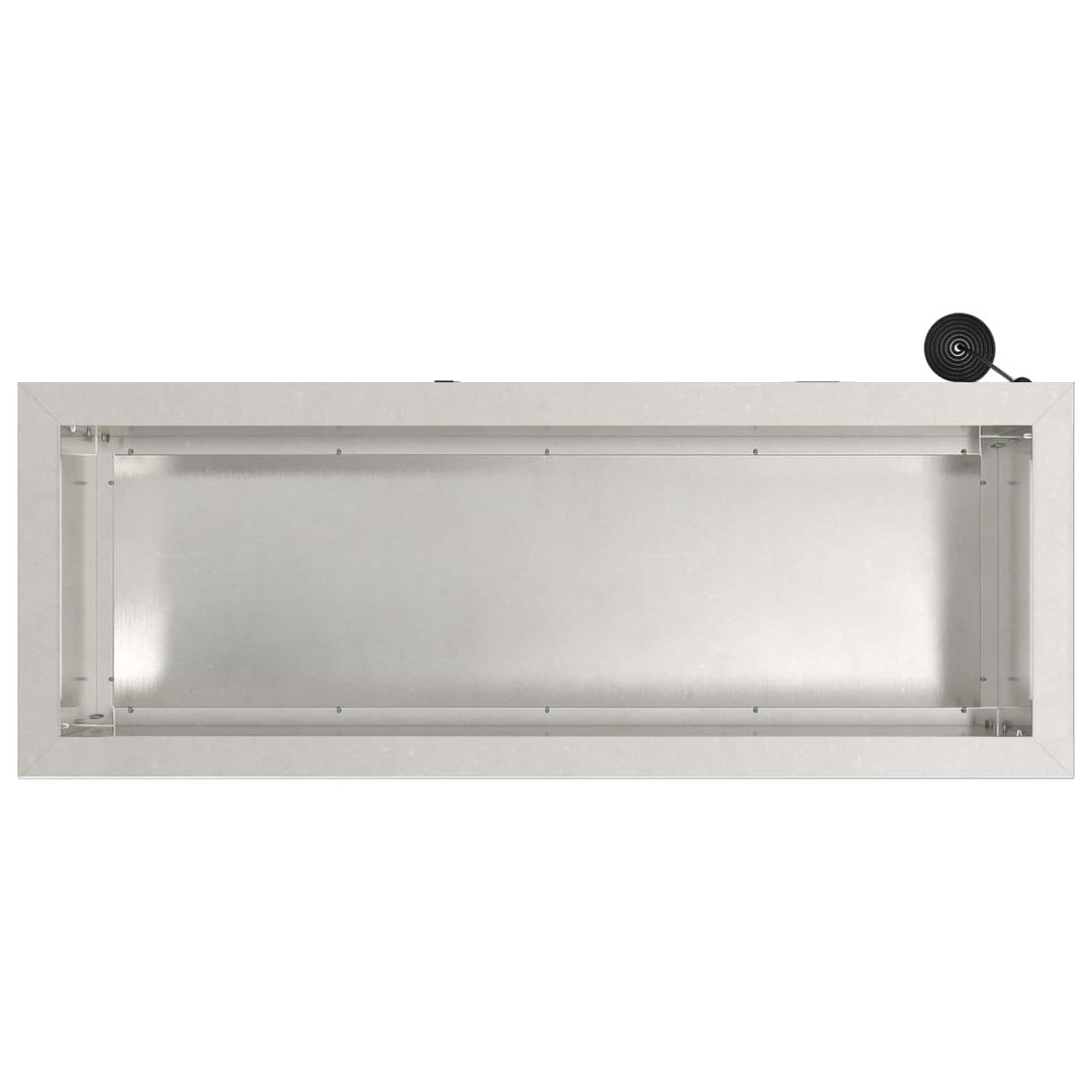 Plantekasse med LED Sølv 30 x 80 x 30 cm Rustfrit stål