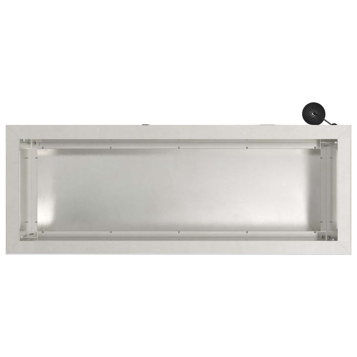 Plantekasse med LED Sølv 30 x 80 x 30 cm Rustfrit stål