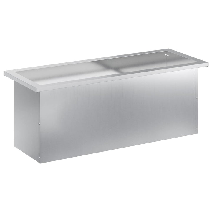 Plantekasse med LED Sølv 30 x 80 x 30 cm Galvaniseret stål