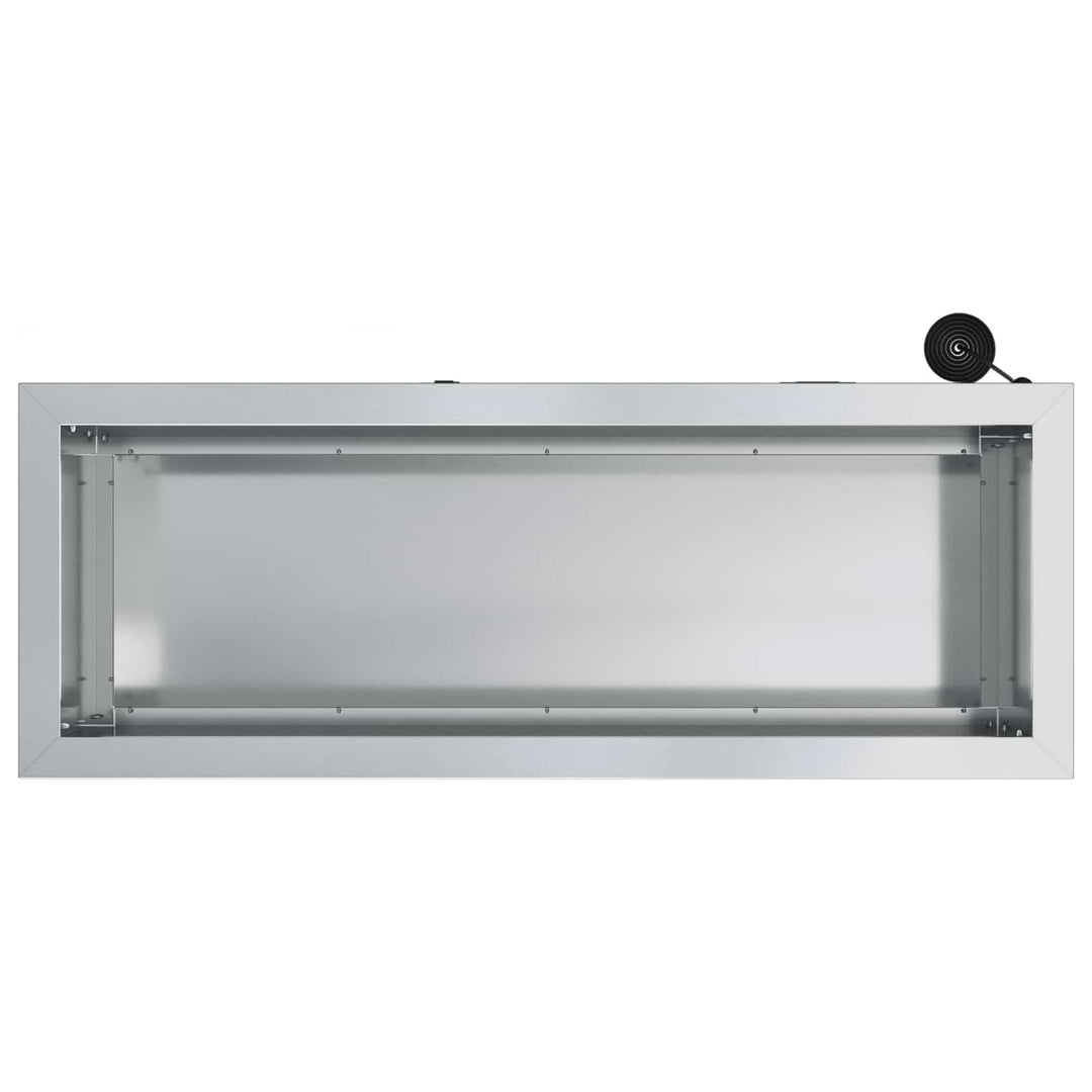Plantekasse med LED Sølv 30 x 80 x 30 cm Galvaniseret stål
