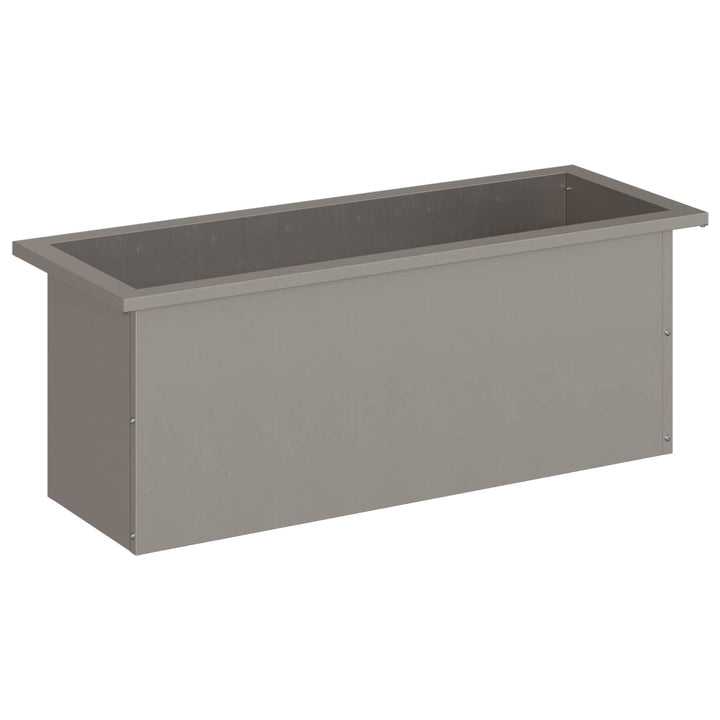 Plantekasse med LED Rusten 30 x 80 x 30 cm Cortenstål