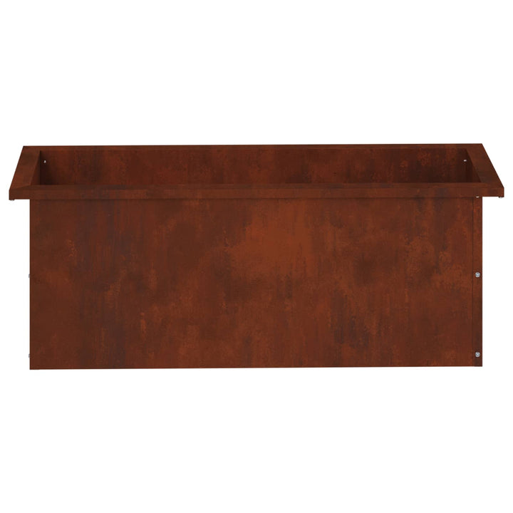 Plantekasse med LED Rusten 30 x 80 x 30 cm Cortenstål